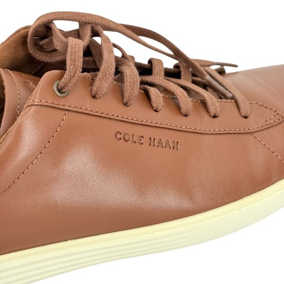 Cole Haan Men's Grand Crosscourt British Tan Leather Sneaker Size 12M NWOB - Picture 9 of 12